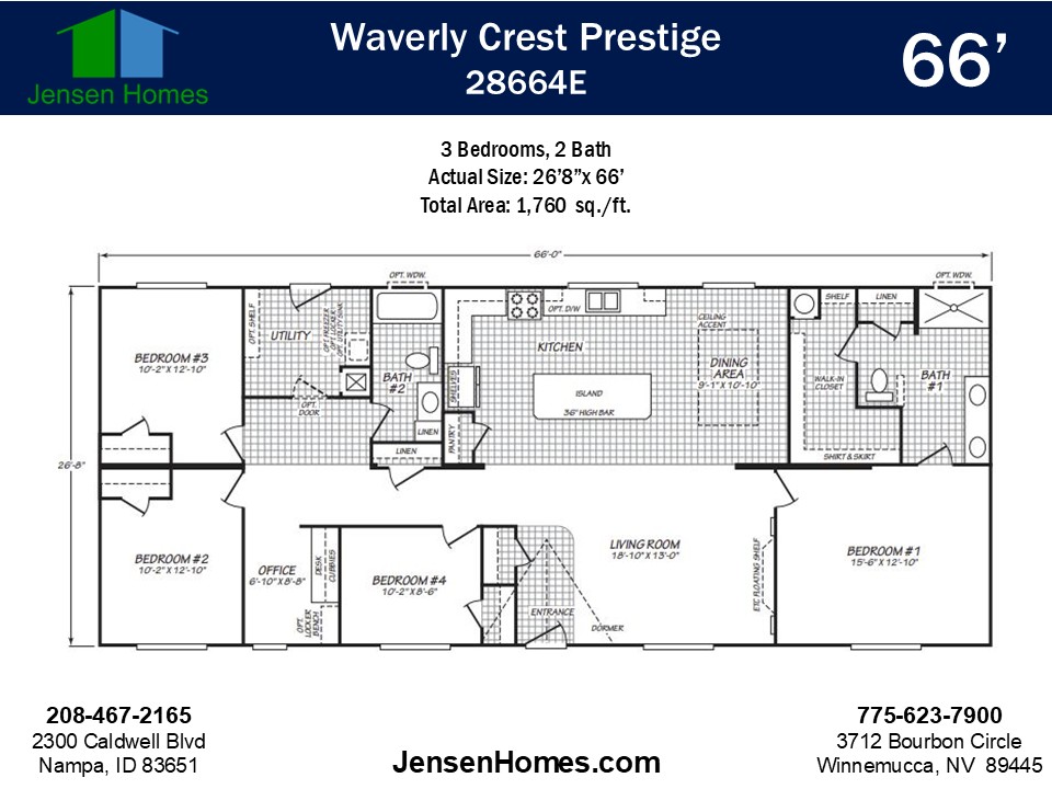 Open concept layout in 28664E The Rapids home