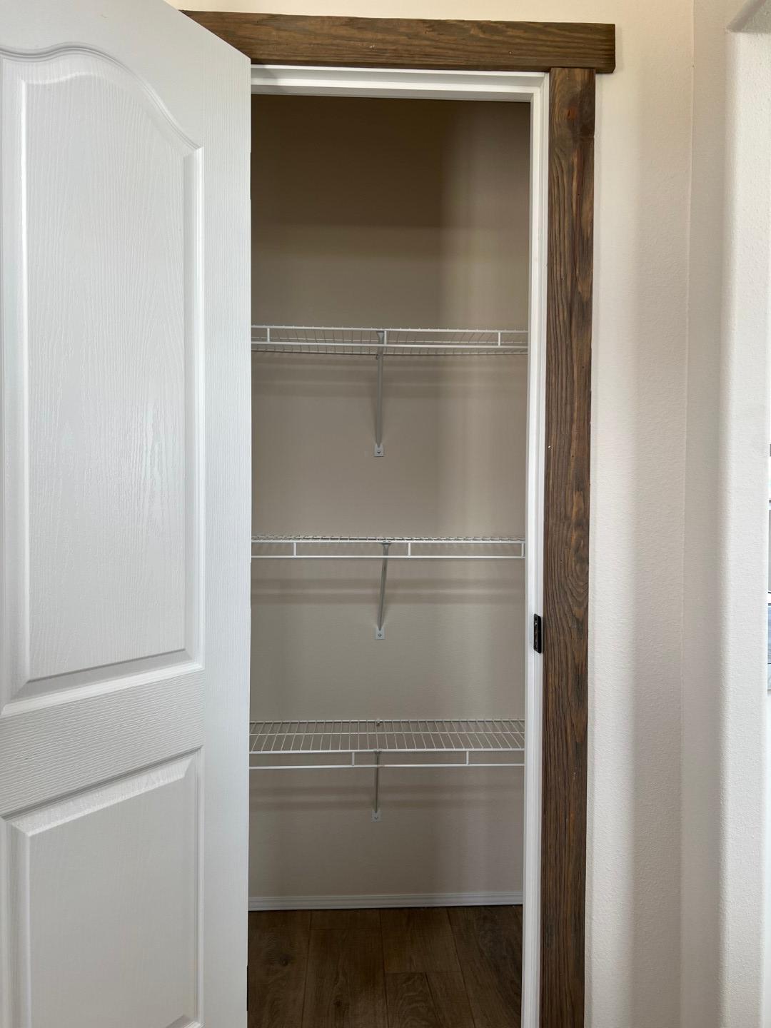 Organized and functional pantry in The Clover by Fleetwood Mobile Homes