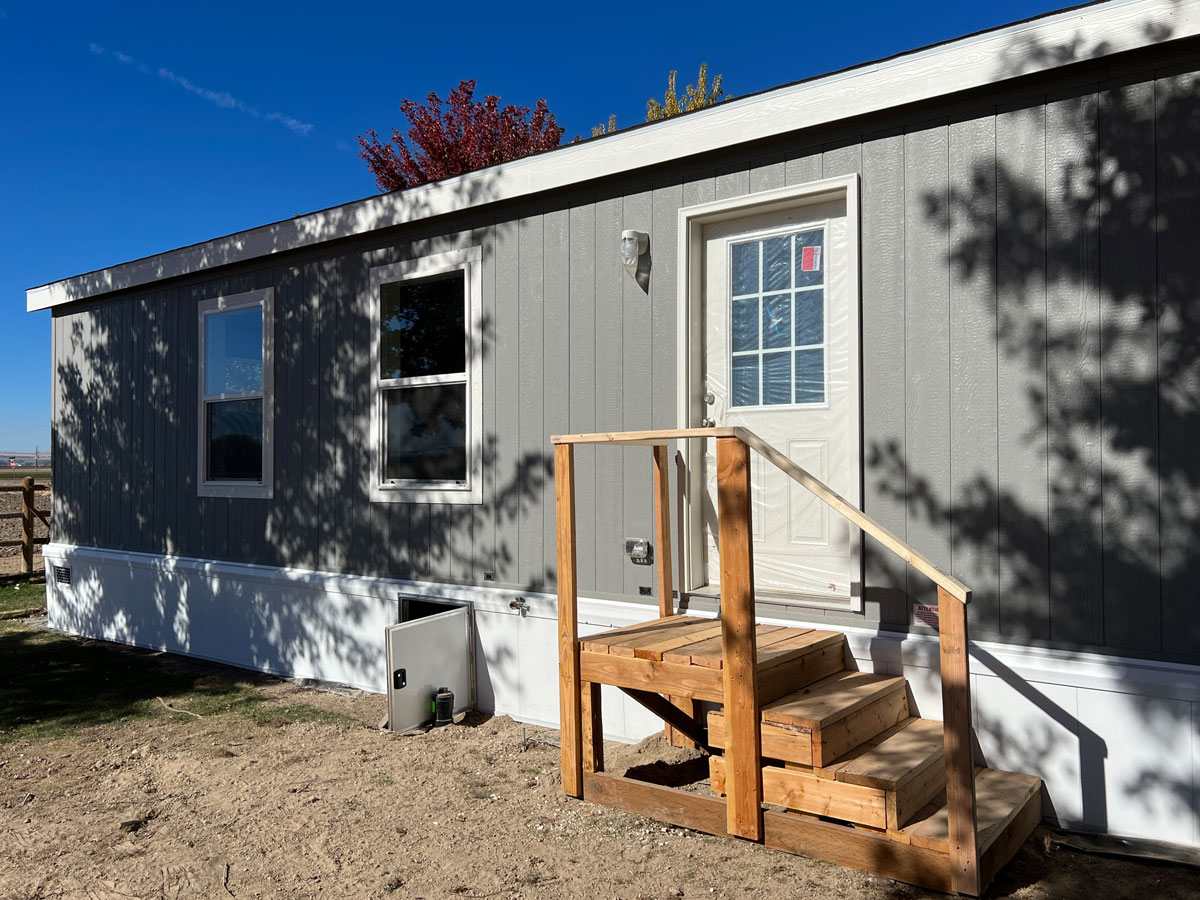 Back door on the Tempo Imagine with an energy-efficient window by Clayton Homes