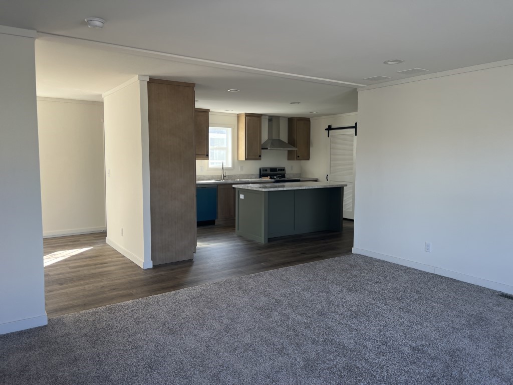 Spacious living room in the Tempo Shout model home