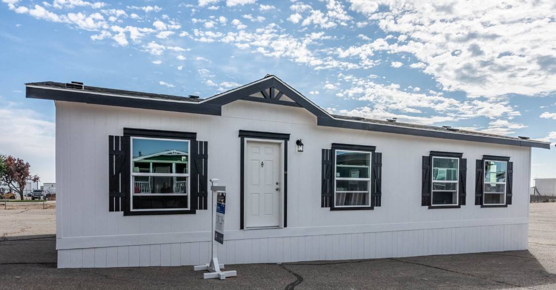 Charming farmhouse exterior of The Opal by Fleetwood Homes