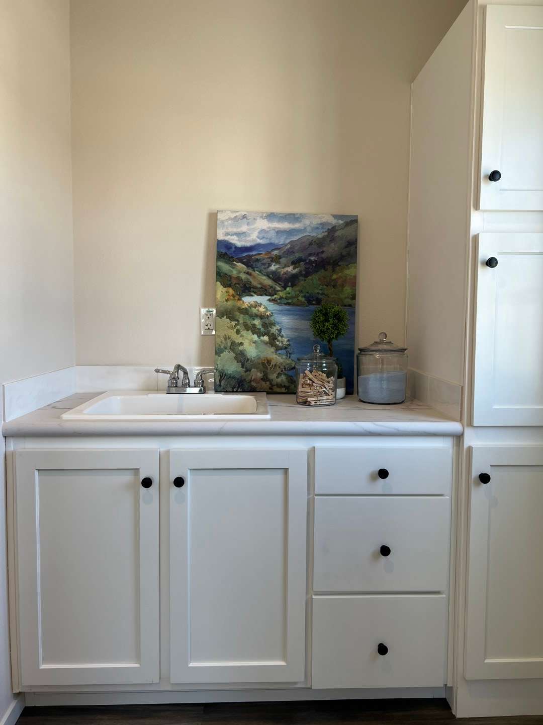 Storage-rich laundry room in The Opal by Fleetwood Homes.